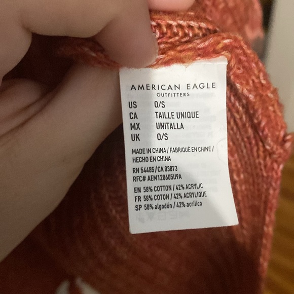 American Eagle orange cape with tassels one size - Picture 3 of 4